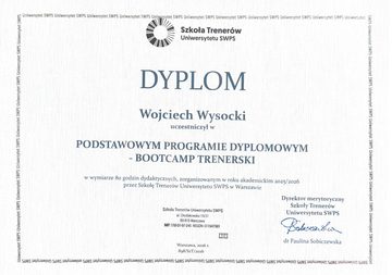 Dyplom Trener - Uniwersytet SWPS